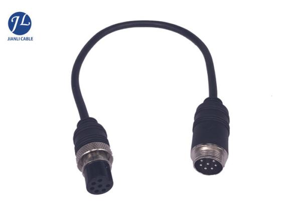 7 Pin Male To Female Aviation Cable For Vehicle 360 Degree Monitoring System