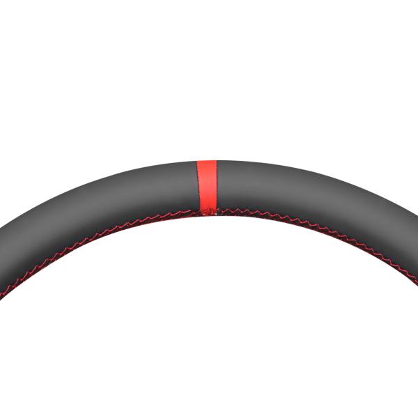 High quality customized hand stitching black leather steering wheel cover for Chevrolet Chevy Silverado 500 1999-2002