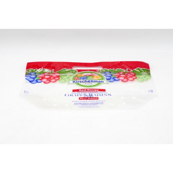 Flexible Fruit And Veg Bags Custom Printed Sealed Side Packaging Zipper With Vent Holes