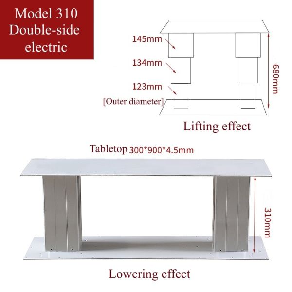2PCS Synchronized Electric Lift Columns, Table Legs,Synchronous Lifting System, Precision Control, Height - adjustable Electric lifting table, Electric lift table with three height settings