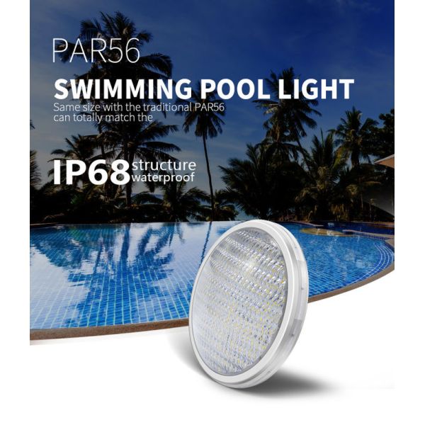 Регулятор приведенный ABS лампы бассейна равенства 56 цвета IP68 водоустойчивые RGB 18 ватт