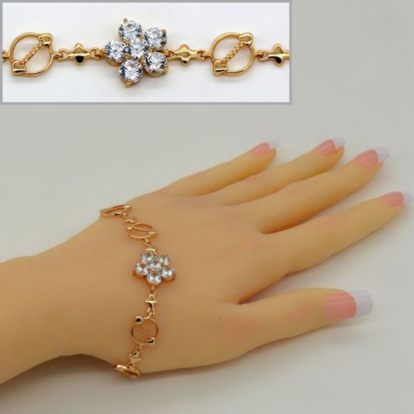 Classic 18K Gold Plated Cubic zirconia Bracelet & bangles factory wholesale high quality