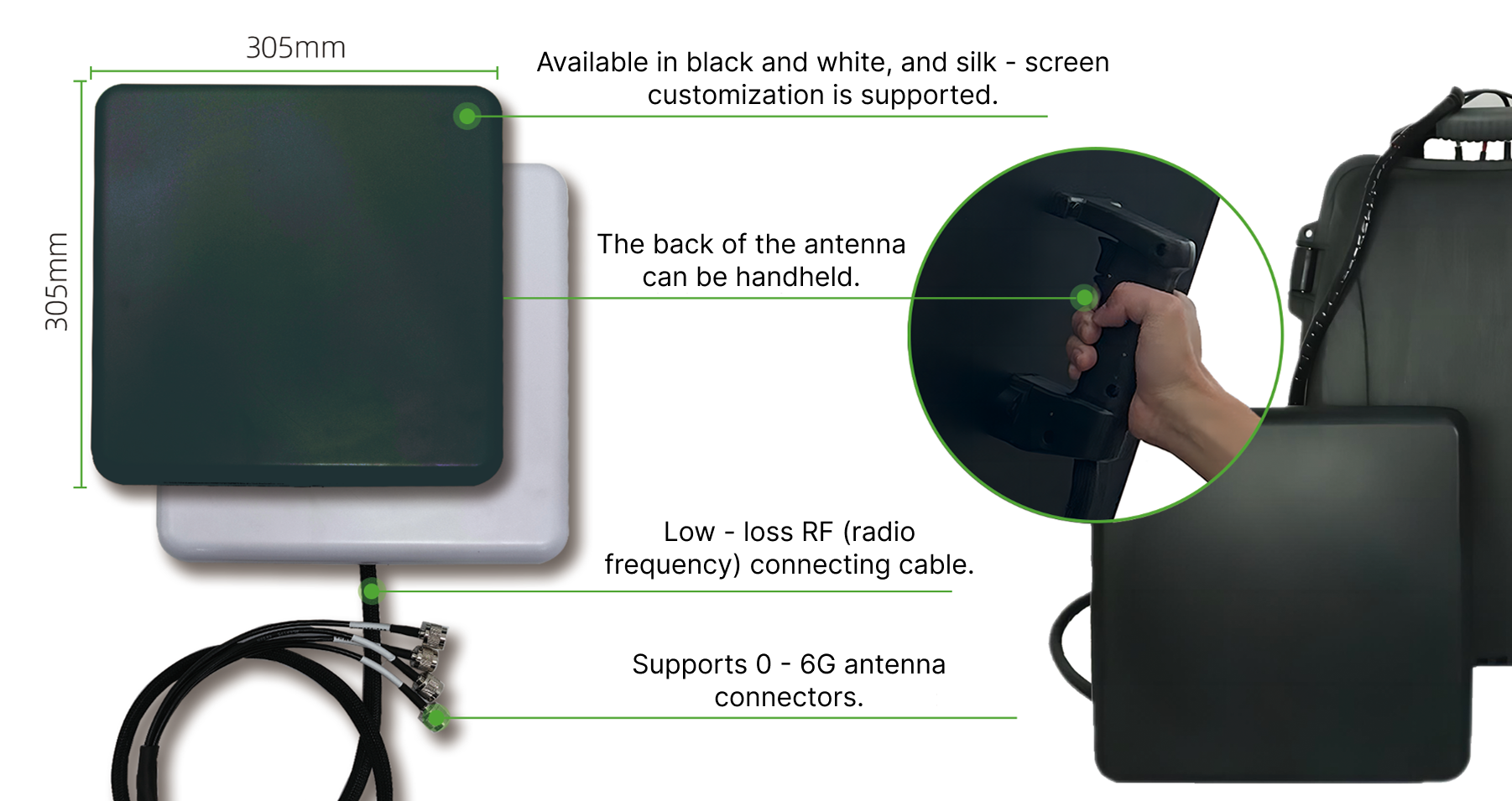 Jammer Antenna Outdoor Handheld Directional Panel Antenna
