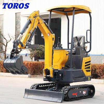 1200kg Closed Cabin Diesel Compact Mini Digger 30° Max Gradeability