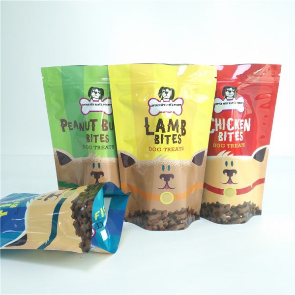 Malote orgânico do vácuo reusável do plástico laminado do saco dos alimentos para animais de estimação do armazenamento do deleite do cão