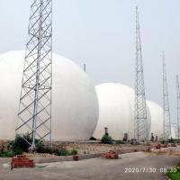 Réservoirs à biogas à double membrane, en tissu revêtu de PVC