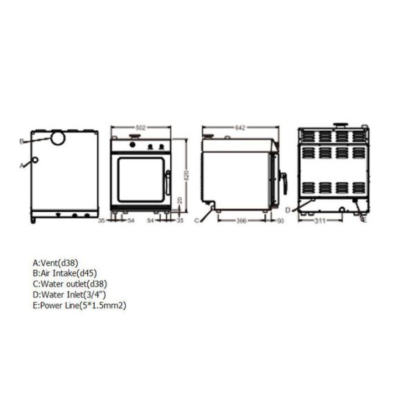4 Trays 230V 620mm Commercial Kitchen Cooking Equipment