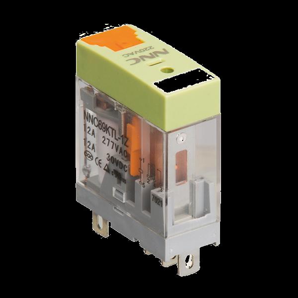 NNC Miniature PCB Transparent Relay NNC69KTL Relay with LED Indicator and lockable test button