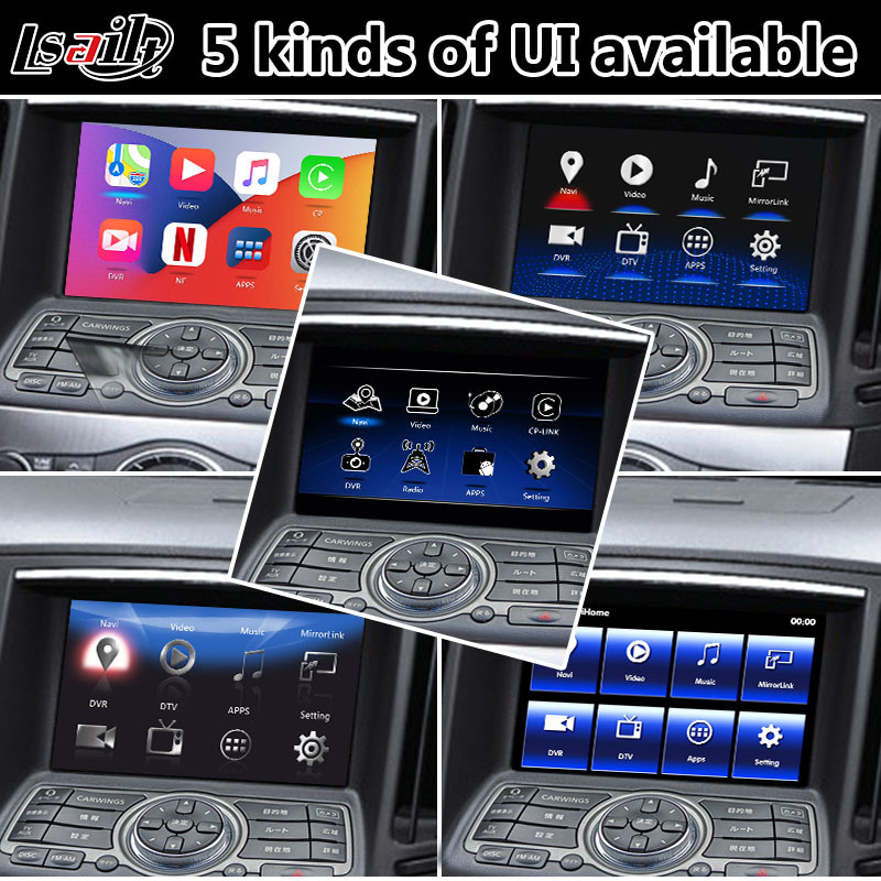 Интерфейс Carplay андроида Lsailt для типа SP 2010-2014 Nissan Skyline 370GT V36