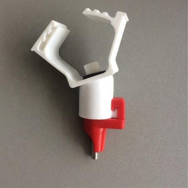 Bebedor de mamilo de pato automático para equipamentos de pecuária de aves, bebedor de mamilo de água com clipes para aves de capoeira