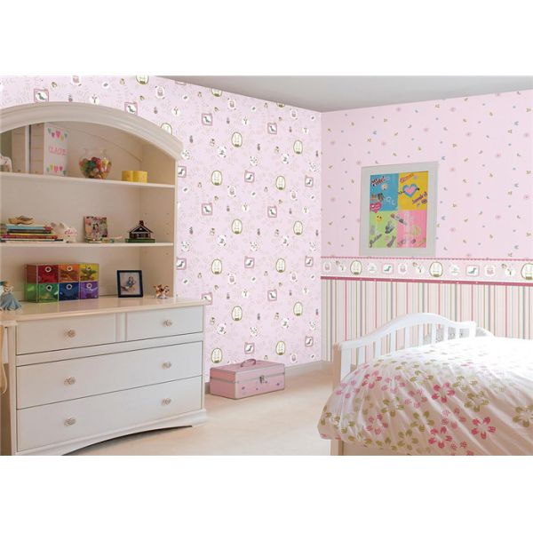 Comfortable Childrens Pink Wallpaper , Little Girls Bedroom Wallpaper