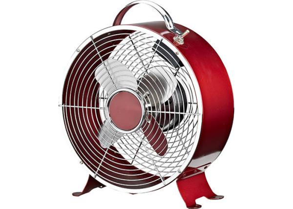 9 Inch Retro Table Fan Air Circulator 25 Watt Motor 2 Speed Options Space Saving