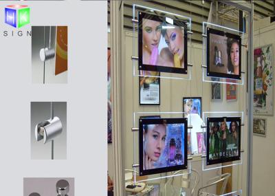 Hanging LED Poster Frame Light Box Double Sided Movie Poster Display Case