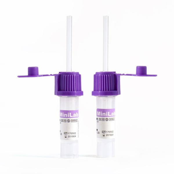 Blood Collection EDTA Coated Capillary Tubes Purple Top K2 EDTA Additive