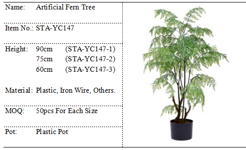 Наградное искусственное дерево папоротника, искусственный папоротник Майденхайр Хандкрафтед Асететик