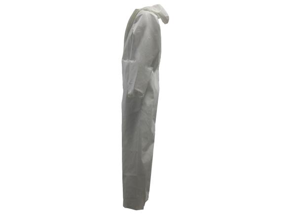 Unisex PP+PE 50GSM Waterproof Anti-Static Disposable Protective Gown With Elastic Bands On Cuffs & Ankles & Head