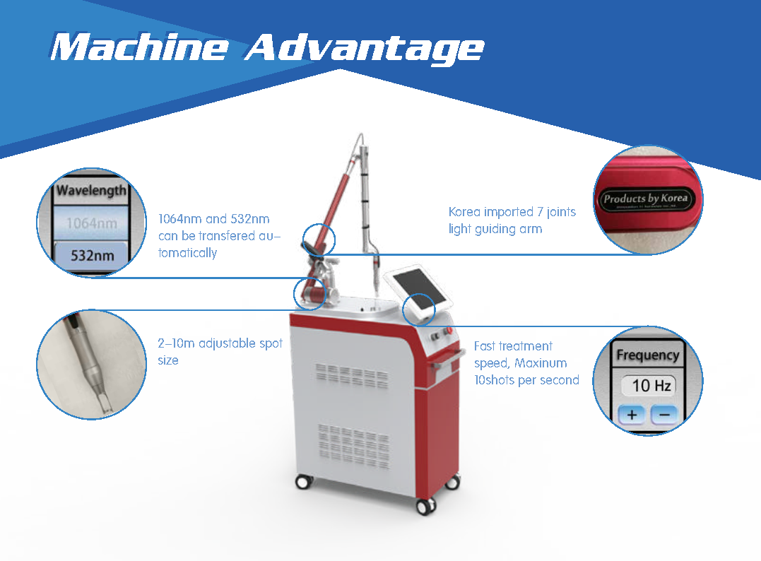 2019 Popular Nubway Q Switched Nd Yag long pulse laser tattoo laser removal machine