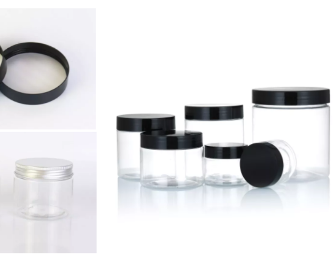 5ml 50ml 100ml Black Plastic Cosmetic Jars Food Grade For BB Cream Packaging
