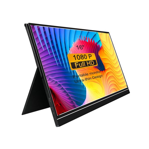 Multiple Language 9mm Thickness Weight 705g 16 Inch Portable Monitor