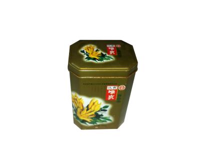 O Irregular pintou recipientes da lata do chá para a secagem dos doces/medicina/hortelã