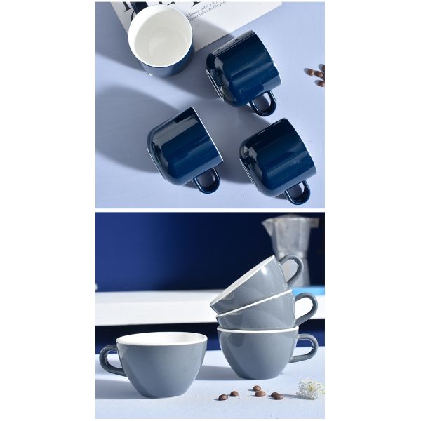 OEM Blue Green Grey Coffee Porcelain White Mugs Gifts