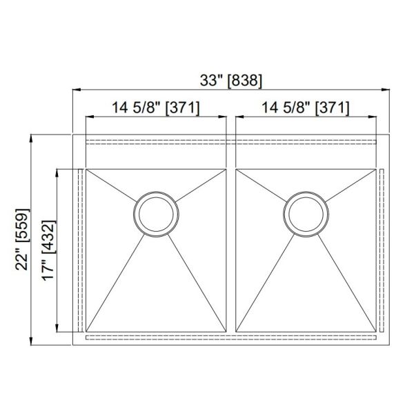 Hand Made Top Mount Stainless Steel Kitchen Sink Easy Installation / Stainless Steel Laundry Sink