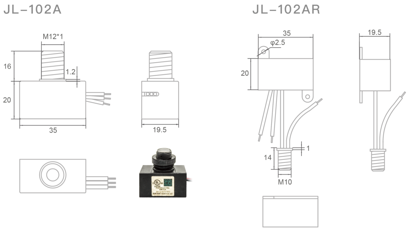 Micro Buckle Type Direct Wire In Thermal Photocontrol Miniature Silicon Phototransistor