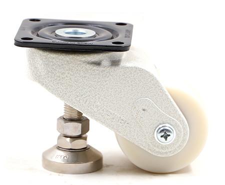 Aluminum Alloy Body PA6 Swivel Universal Caster Wheels 800kg With Flange Brake