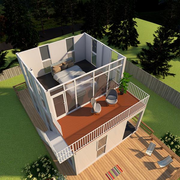 Custo eficácia fácil de montar estrutura de aço desmontável villas pré-fabricadas casas de contentores pré-fabricadas casa de contentores