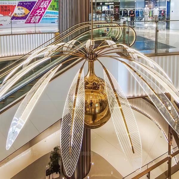 Personnalisé Grand Pendentif Moderne en Marbre Lumière Nordique Design Laiton Métal Salle à manger Cuisine Hôtel Bar Utilisation intérieure