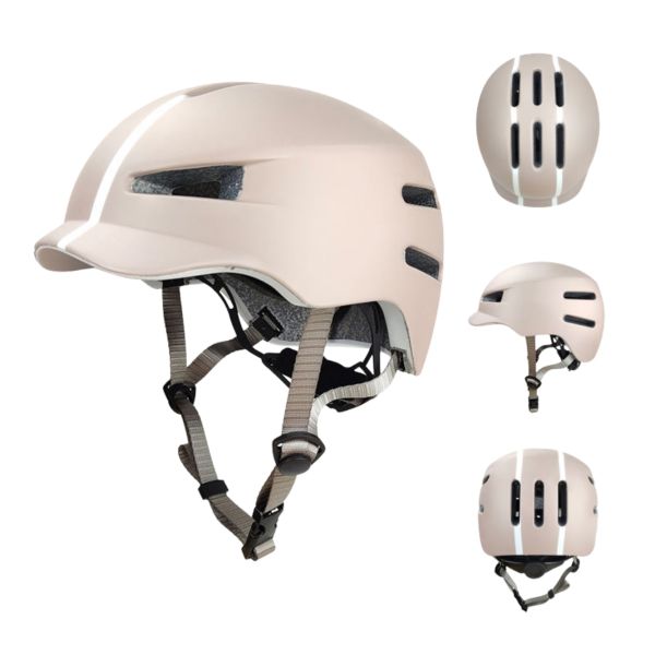 Beige Womens Mtb Helmet Bicycle Accessories Ladies Cycle Helmet Durable