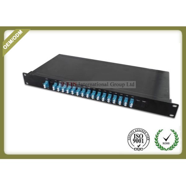 1U 19 Inch Fiber Optic Rack Mount Single Fiber / Dual Fiber 1 X 16CWDM Mux And Demux