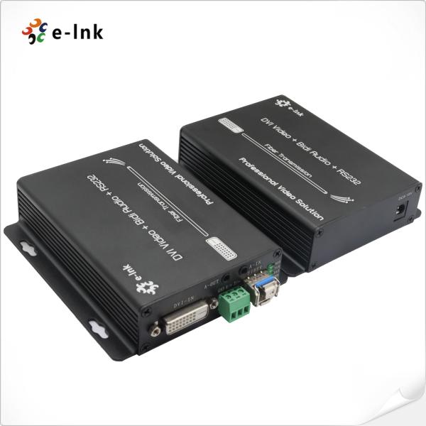 DVI + 1Ch 二方向ステレオオーディオ + 1Ch RS232 オーバー ファイバー オプティック エクステンダー