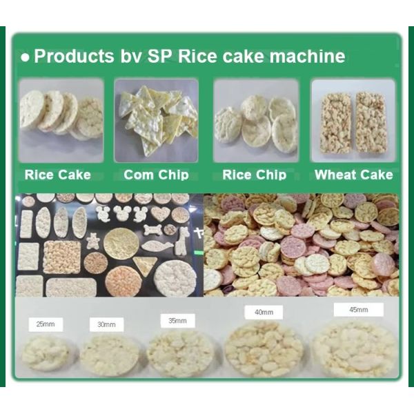 Bakery Popped Chips Machine For Natural Rice And Artificial Rice Cake