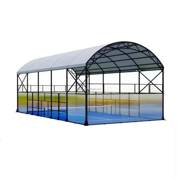 Coût du court de padel panoramique intérieur et extérieur pour équipement sportif LDK de taille personnalisée, court de tennis de paddle-ball portable avec toit