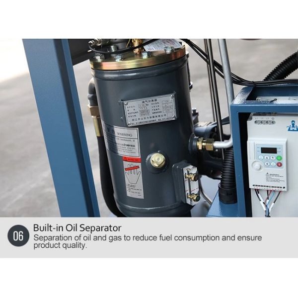 10HP Industrial Screw Air Compressor Electric Fixed Permanent Magnet Variable Frequency