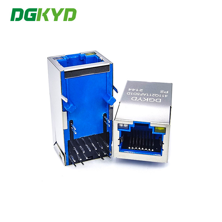 Интегрированное магнитное 2.5G RJ45 защищало соединитель 33mm POE с СИД