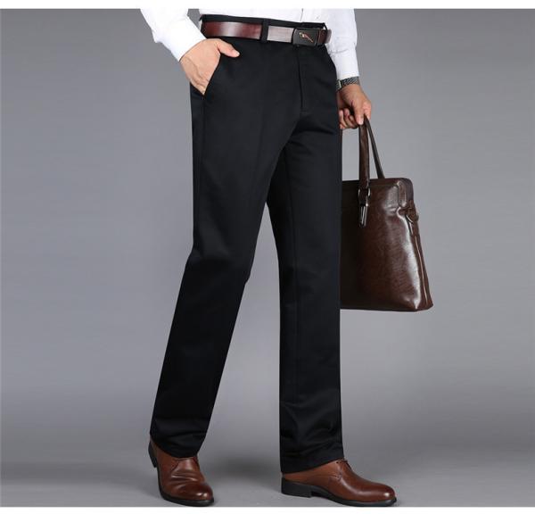 Classic Straight Style Custom Fit Formal Pants for Men Plus Size and Cotton Fabric