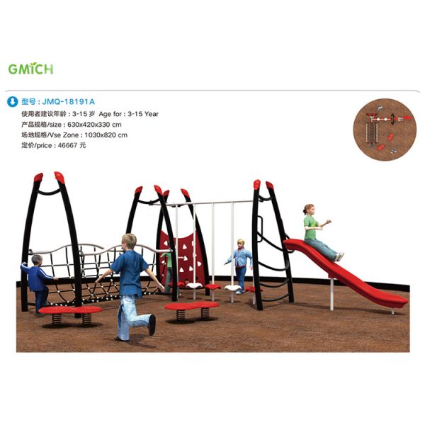 High Durability Rope Tunnel Playground Commercial Rope Based Playground