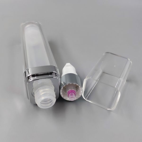 Wholesale Factory High Quality Square Double Layer Vacuum Bottle 30ml 50ml 75ml Hot Sale Cosmetic Liquid Container for Shampoo