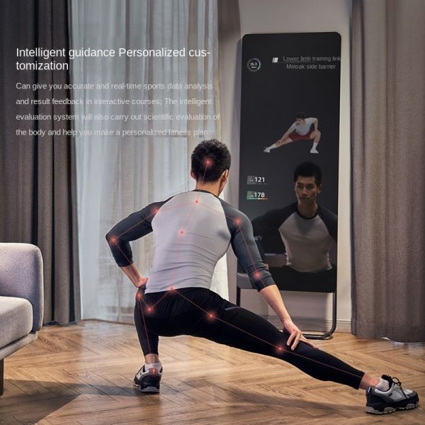 32 Inch 4K Intelligent AI Fitness Exercise Magic Mirror Touchscreen Android OS Voice Control Glass Wi-Fi Wall-mounted Indoor