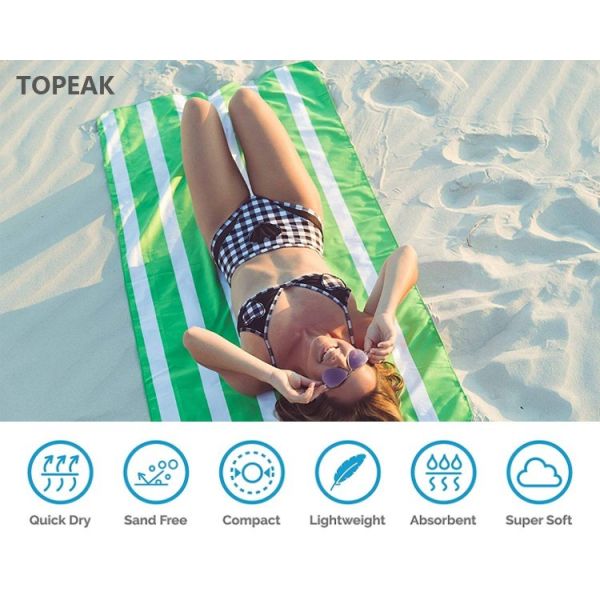 Pink And White Striped Beach Towel Personalized 180x90cm