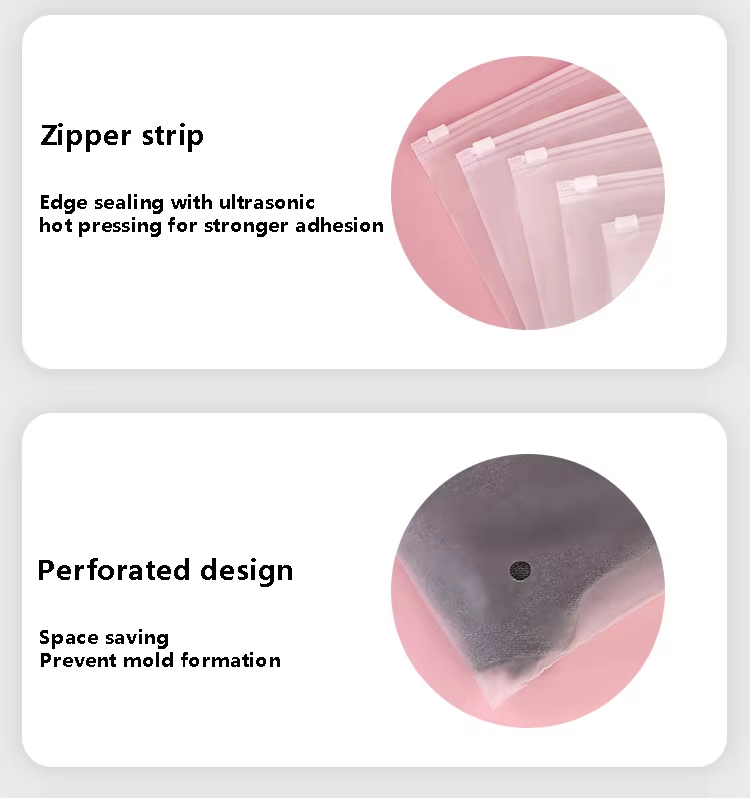 Transparent Frosted Bag Thickened PE Clothing Zipper Packaging Bag High-end Self Sealing Bag