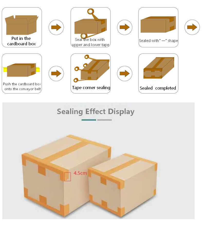 Fully Automatic Adaptive Flat Folding Carton I-shaped Taping Four Side Sealing Express Packing Sealer for Logistic Warehouse