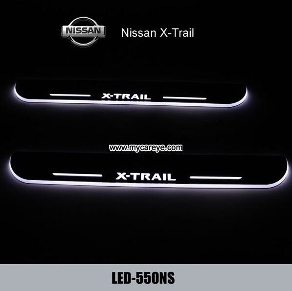 Nissan X-Trail car pedal set LED lights pedal car step Moving door scuff