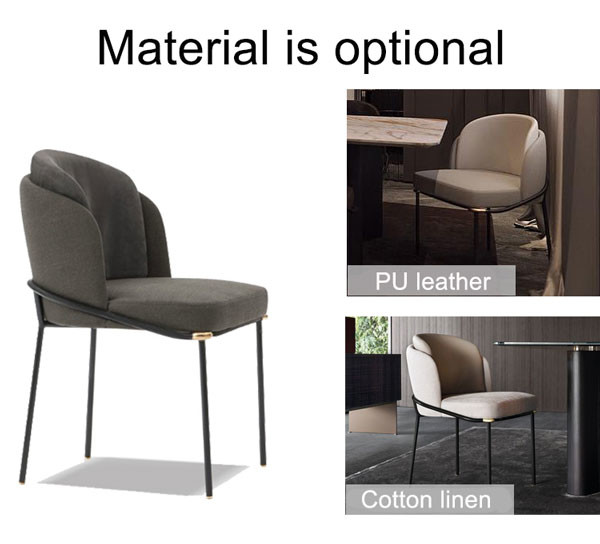 Обитая рамка металла обедая стулья утюжит дизайн 530x590x830mm ног итальянский