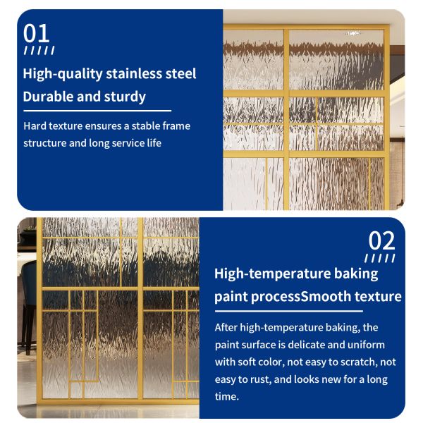 Customize Stainless Steel Wall Partition UV Proof For Living Room And Bedroom