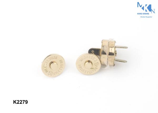 Metal Bag Magnetic Button Brass Material 14mm Diameter K2279 Magnetic Handbag Fasteners