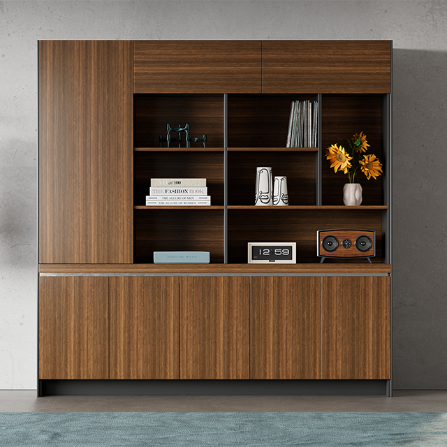File Cabinet Wooden Grid Cabinet File Cabinet Floor Display Cabinet Office