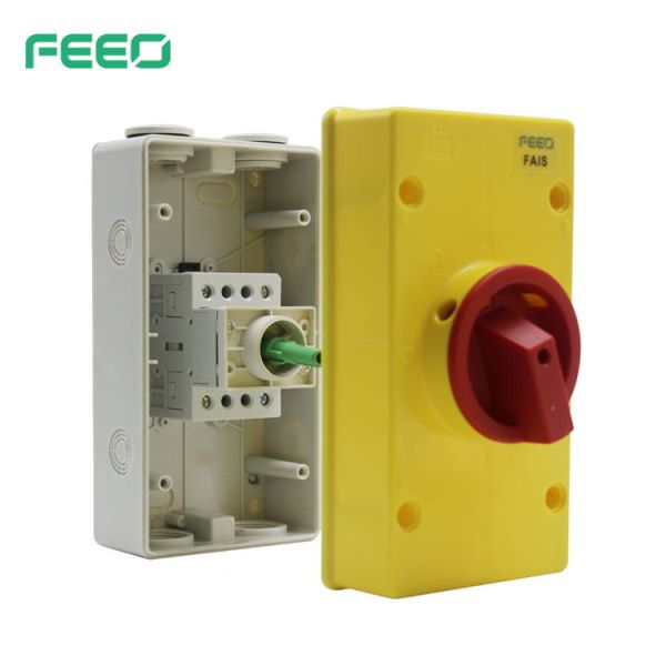 FAIS 690VAC 32A Waterproof Isolator Switch Yellow IP66 Protect Level